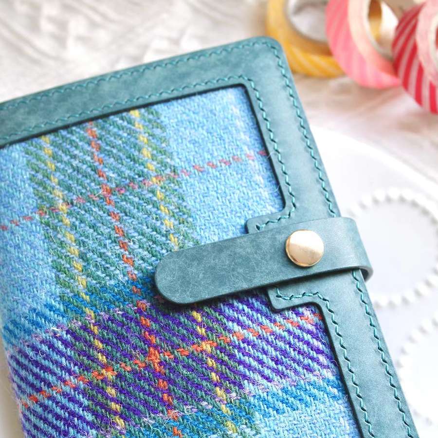 スコットランドタータンレザーブックカバー A6対応(15*10.5)